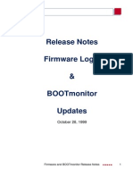 Release Notes Firmware Logic & Bootmonitor Updates: October 28, 1999