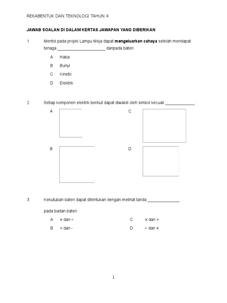 RBT Tahun 4 | PDF