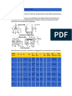 Electric Motor NEMA Frame Sizes Table PDF