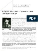 Quem Foi Jesus Cristo Na Opinião de Flávio Josefo