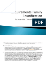 Requirements Family Reunification of Non-EEA National in Denmark