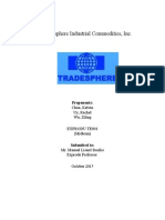 Tradesphere Industrial Commodities, Inc.: Chua, Kelvin Uy, Rachel Wu, Ziling Exprodu Te001 (Midterm)