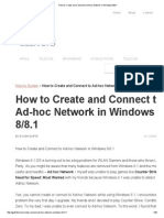 How To Create and Connect To Ad-Hoc Network in Windows 8