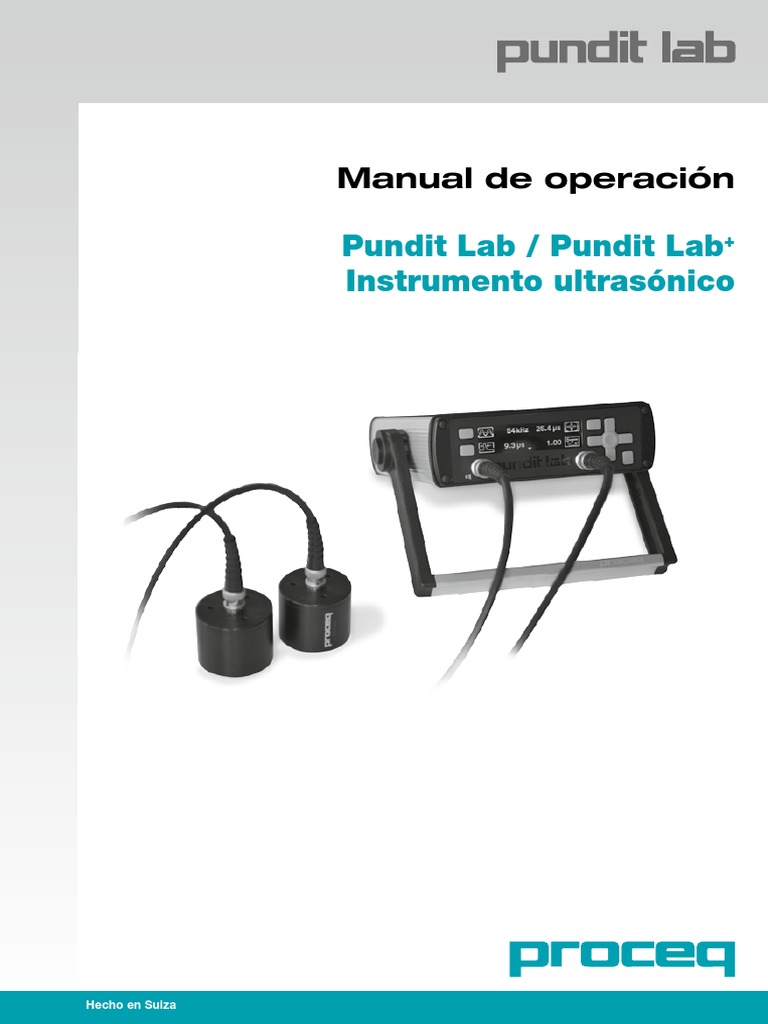Manual de Operacion PunditLab - Proceq | PDF | Point and Click | Medición
