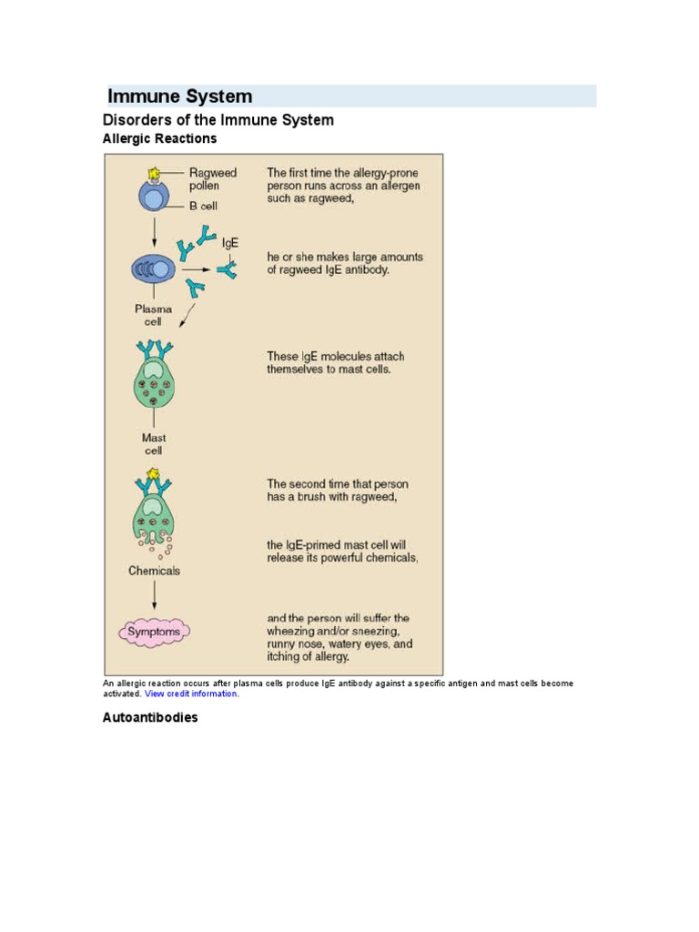 Disorders of The Immune System | PDF | Wellness | Science & Mathematics