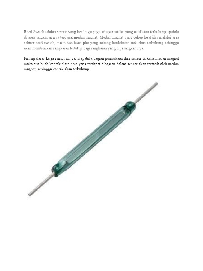 Fungsi dan Cara Kerja Reed Switch | PDF