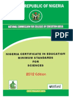 Nigeria Certificate in Education Science Programme