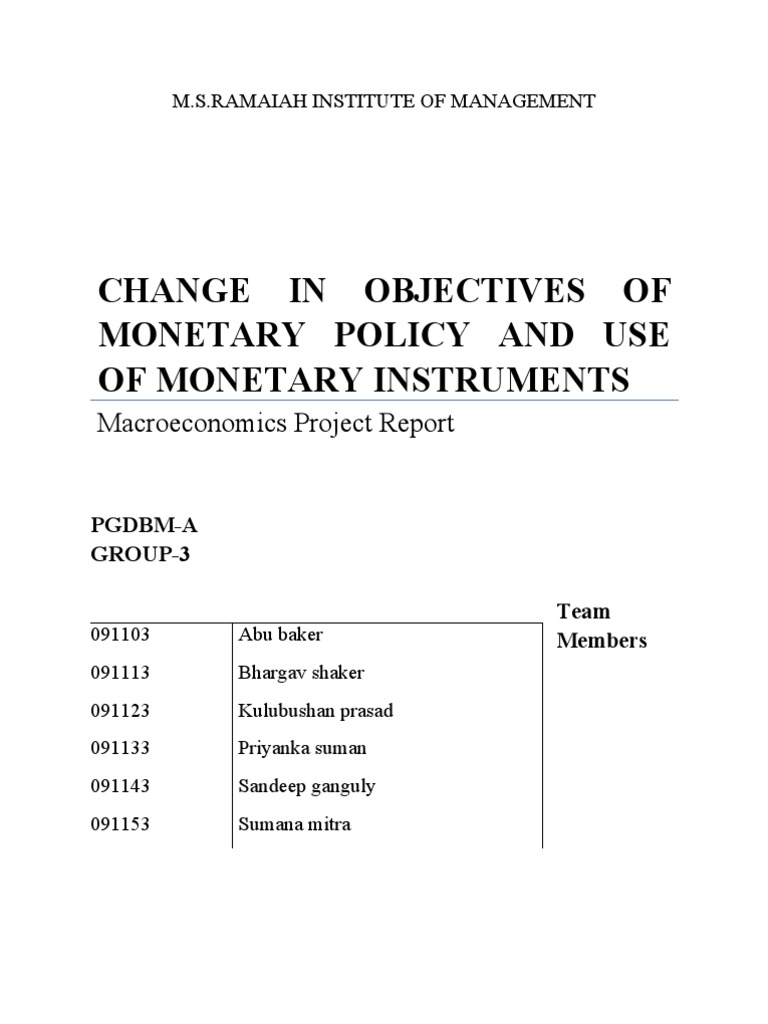 Monetary Policy Report | PDF