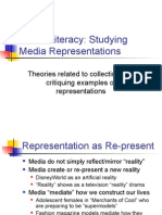 Media Literacy: Studying Media Representations: Theories Related To Collecting and Critiquing Examples of Representations
