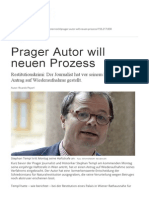 Prager Autor Will Neuen Prozess