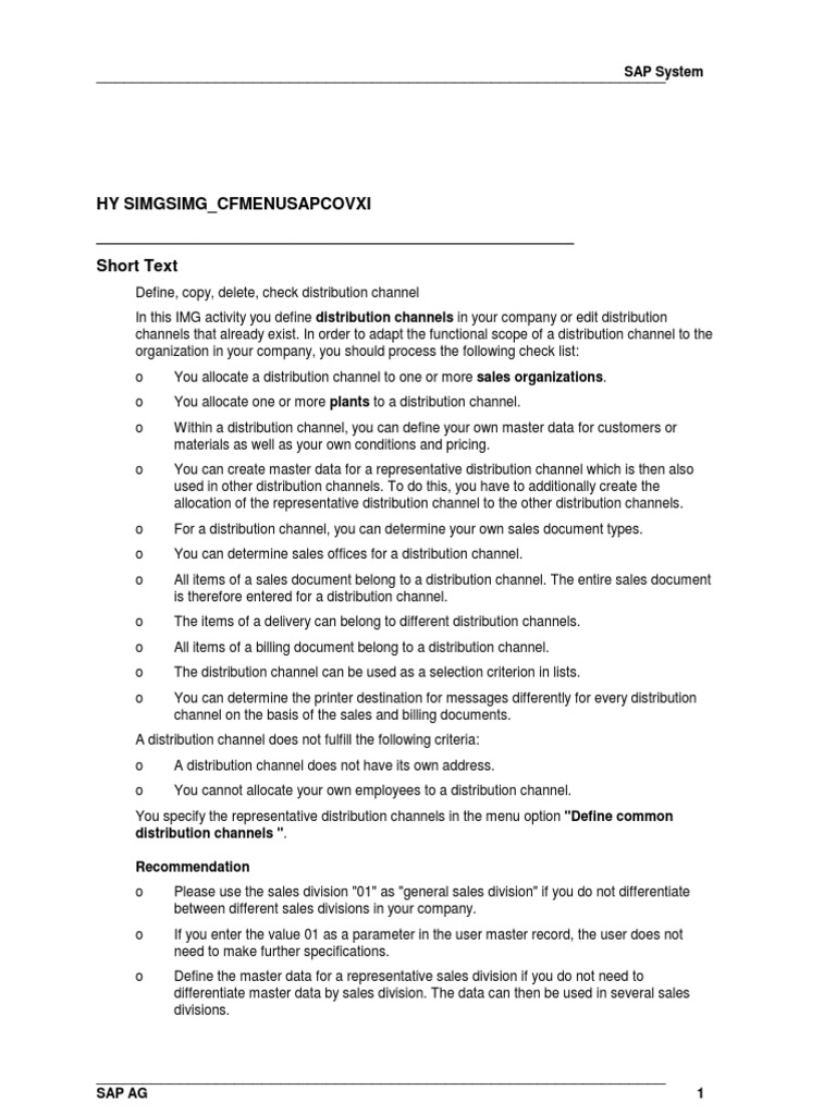 ES Def SD Distribution Channel | PDF | Distribution (Business ...