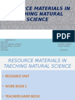 Resource Materials in Taeching Natural Science