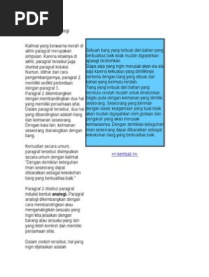 Contoh Paragraf Analogi