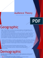 Audience Theory: Research and Analysis For My Target Audience