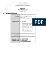 Municipality of Catmon: Report On RUN2PLANT 2015