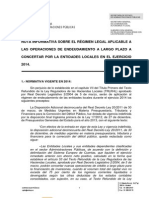 Nota Informativa Endeudamiento 2014 V Enero 2014 Corregida