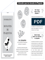 DONACION DE SANGRE Donante Plaquetas PDF