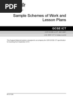 Unit b061 - Ict in Todays World - Sample Scheme of Work and Lesson Plan Booklet