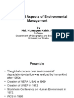 Institutional Aspects of Environmental Management: by Md. Humayun Kabir, PHD