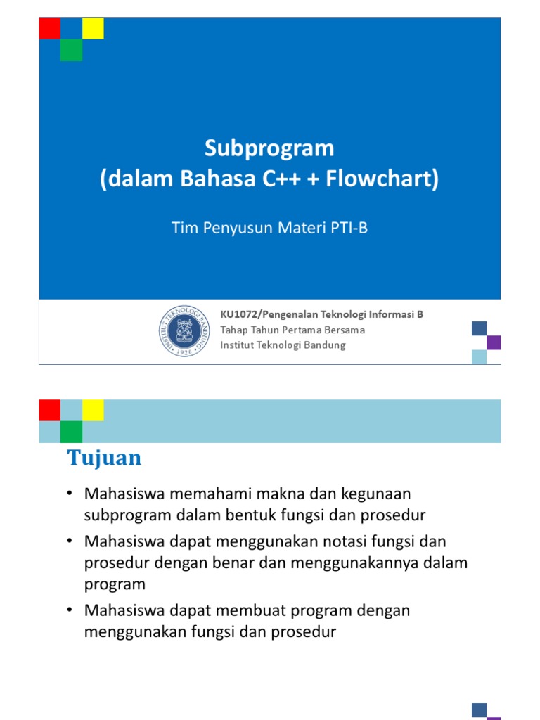 Flowchart Subprogram dalam C++ | PDF | Bisnis | Komputer