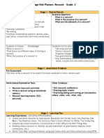 Language Unit Planner: Recount Grade: 2: Students Will Know - . - (Knowledge) Students Will Be Able To - . - (Skills)