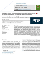 A Study On Effect of Lithium Ion Battery Design Variables