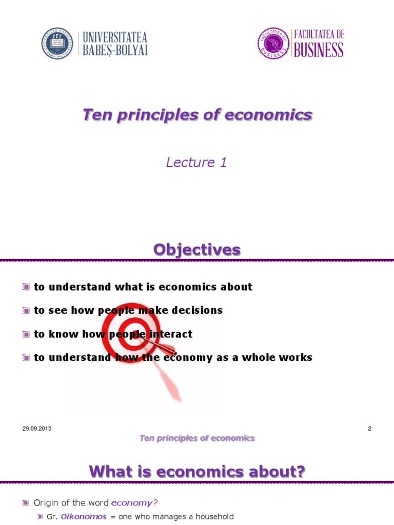 Lecture 1 Ten Principles of Economics | PDF | Inflation | Economics