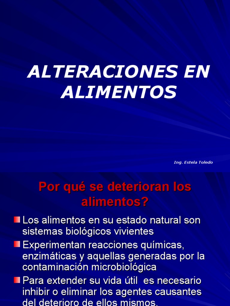 Alteraciones en Alimentos | PDF | Alimentos | Enzima