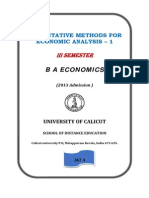Quantitative Methods For Economic Analysis 6nov2014