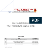 Mini Project Proposal Title: Temperature Control System: Background Theory