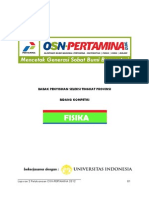 Soal Seleksi Fisika OSN Pertamina 2012