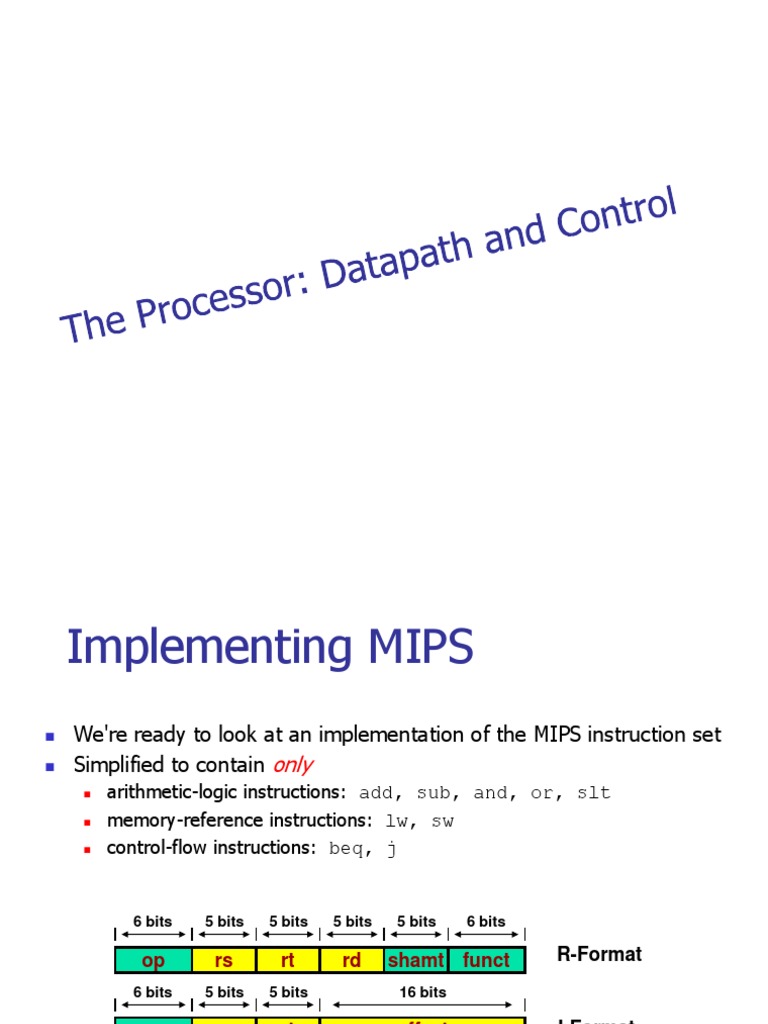 MIPS Single-Cycle Datapath Overview | PDF | Instruction Set | Digital ...
