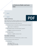 Finite vs Nonfinite Verb Forms: Infinitive, Gerund & Participle