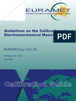 EURAMET Cg 17.01 Electromechanical Manometers