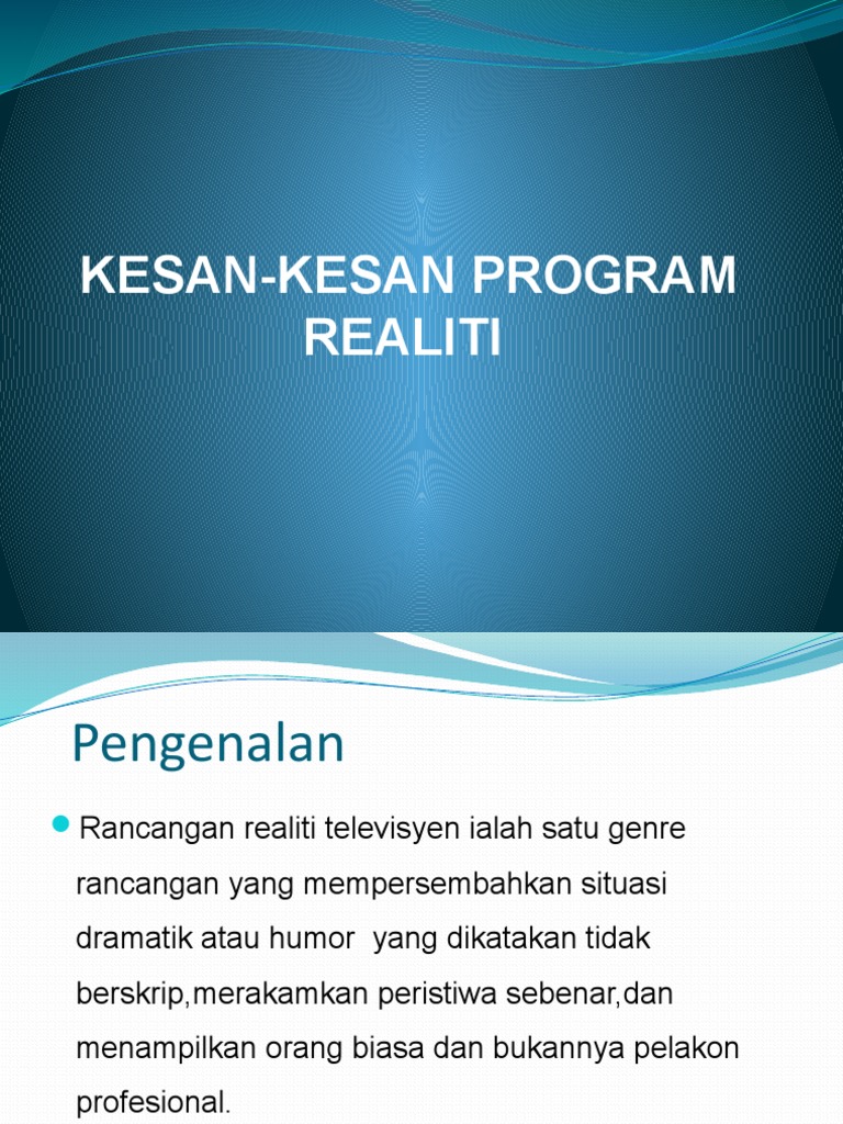 Definisi Program Realiti Televisyen