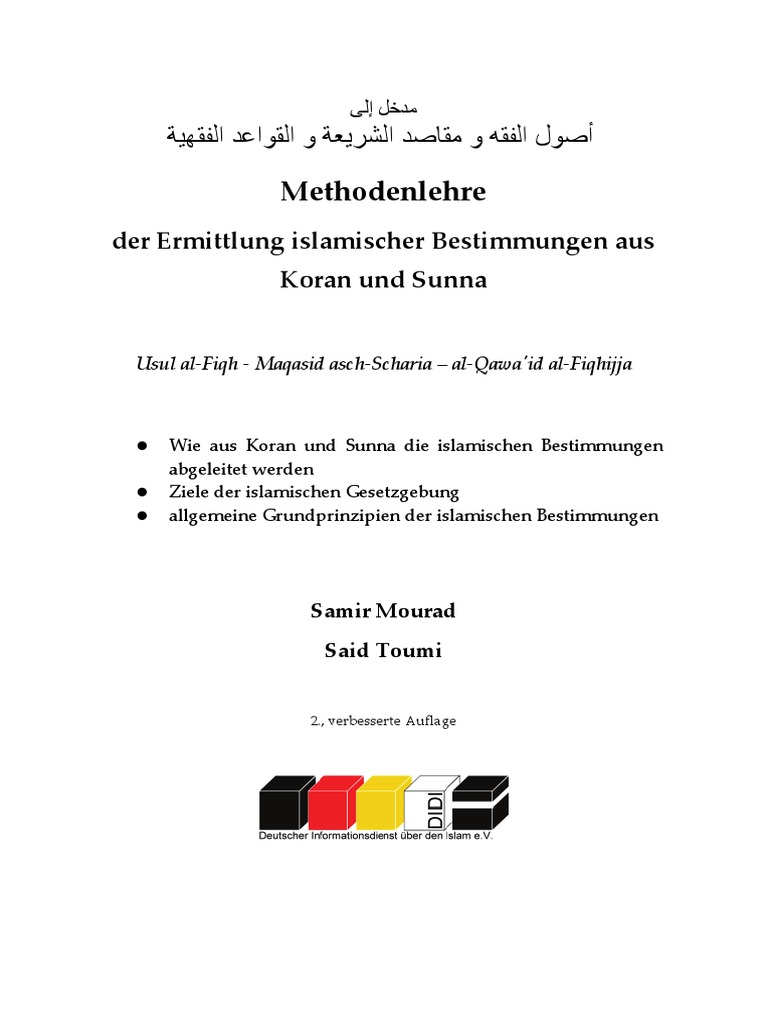 Methodenlehre Der Ermittlung Islamischer Bestimmungen Aus Koran Und Sunna