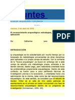 El Reconocimiento Arqueologico, Estratgias, Modalidad y Aplicacion