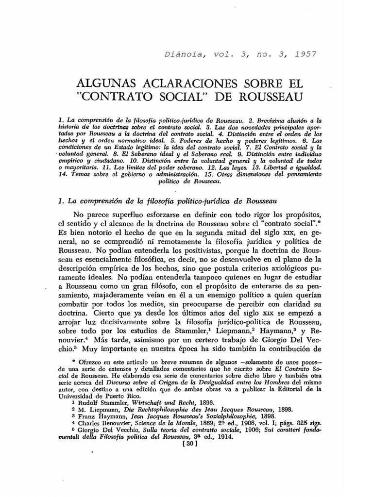 Algunas Aclaraciones Sobre El ''Contrato Social'' de ...