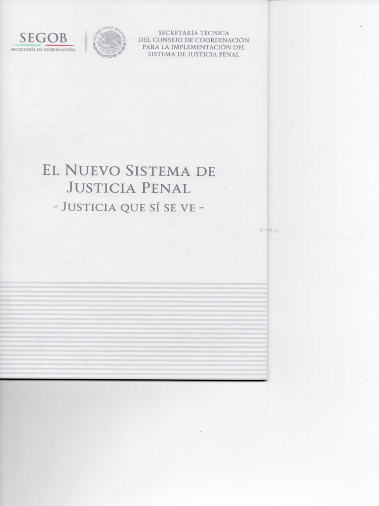 Nuevo Sistema de Justicia Penal en México | PDF | Derecho penal | Juez