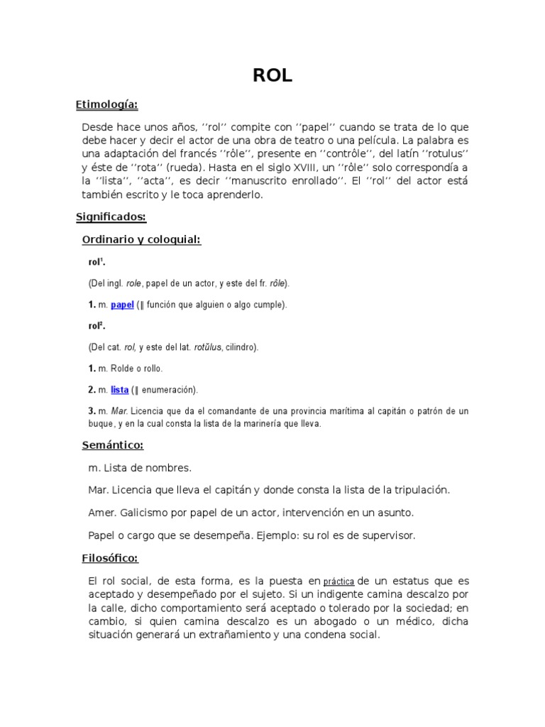 Definición y Tipos de Roles Sociales | PDF | Sociedad | Sicología