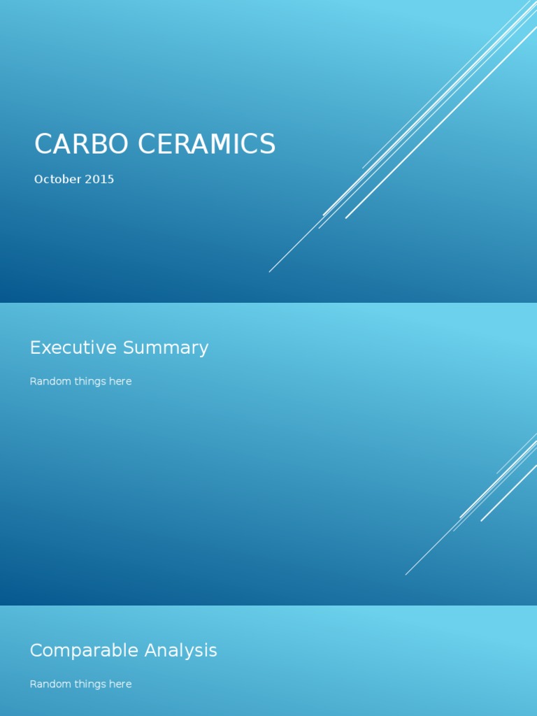 Carbo Ceramics Pitch PDF
