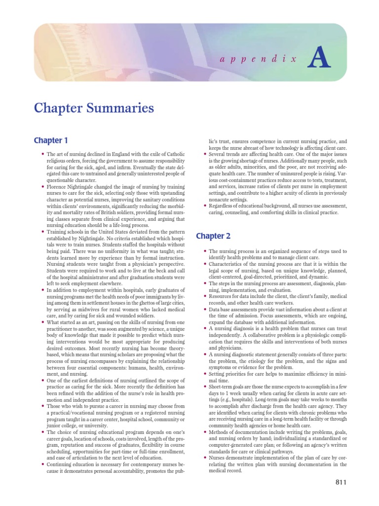 Appendix A Chapter Summaries PDF | PDF
