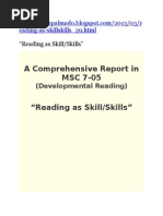 A Comprehensive Report in MSC 7-05: (Developmental Reading)