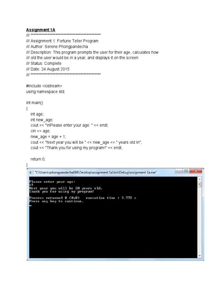 DVC C++ Assignment Overview | PDF