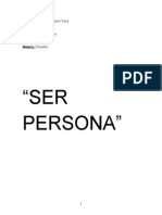 Ser Persona Desde El Punto de Vista Filosófico y Jurídico