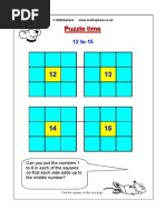 WWW - Mathsphere.co - Uk Downloads Maths Puzzles Maths Puzzle 01 12 To 15