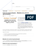 Carta de Apresentação - Modelos de Carta de Apresentação