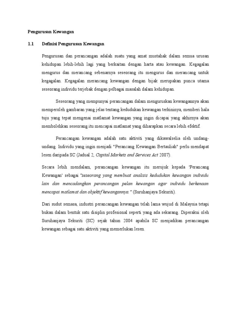 Pengurusan Kewangan Pdf