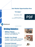 Personal Robot Market Opportunities Now "PC-Bots": November, 2003