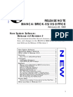 Release Note Bianca/Brick-Xs/Xs Office: New System Software